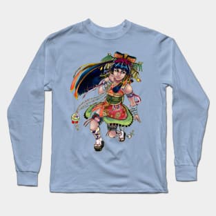 Flowery Girl Long Sleeve T-Shirt